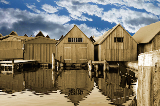 Bootshäuser in Ahrenshoop